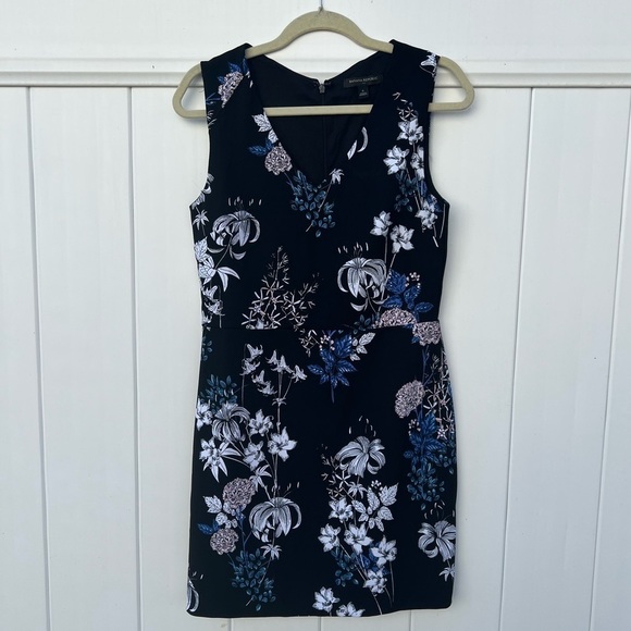 Banana Republic Black‎ Floral Dress Size 6 - Picture 1 of 8